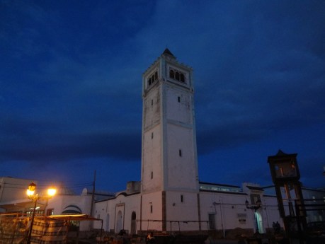 A Mosque in Bizerte at Night